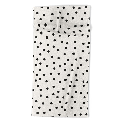 Garima Dhawan Vintage Dots Black Beach Towel