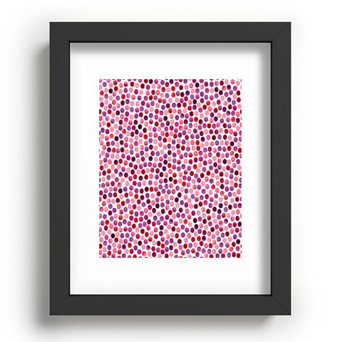 Garima Dhawan Watercolor Dots Berry Recessed Framing Rectangle