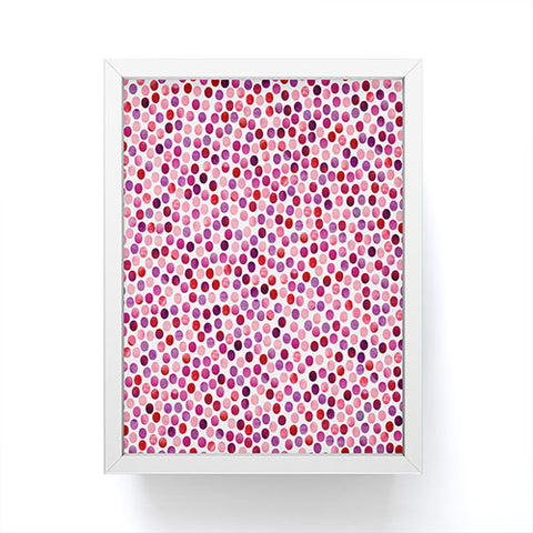 Garima Dhawan Watercolor Dots Berry Framed Mini Art Print