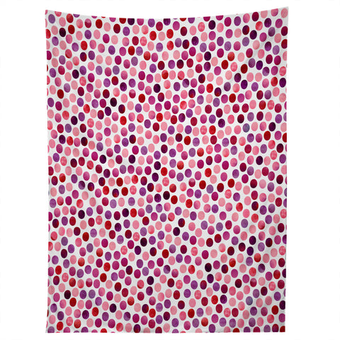Garima Dhawan Watercolor Dots Berry Tapestry