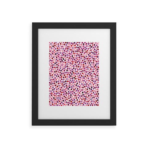 Garima Dhawan Watercolor Dots Berry Framed Art Print