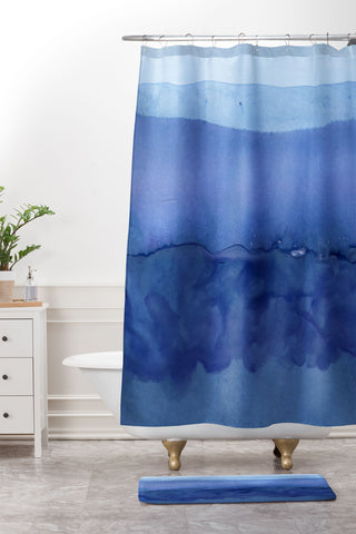 Georgiana Paraschiv Blue 019 Shower Curtain And Mat