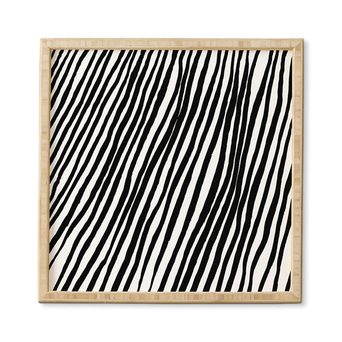 Georgiana Paraschiv Diagonal Stripes Black Framed Wall Art