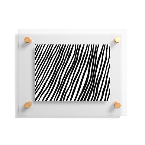 Georgiana Paraschiv Diagonal Stripes Black Floating Acrylic Print