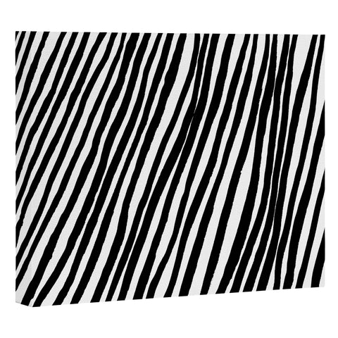 Georgiana Paraschiv Diagonal Stripes Black Art Canvas