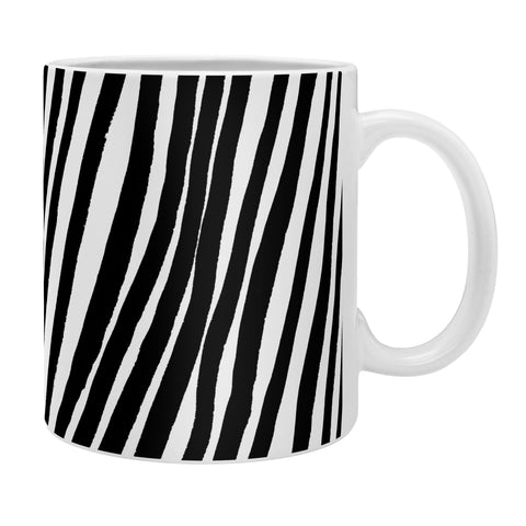 Georgiana Paraschiv Diagonal Stripes Black Coffee Mug