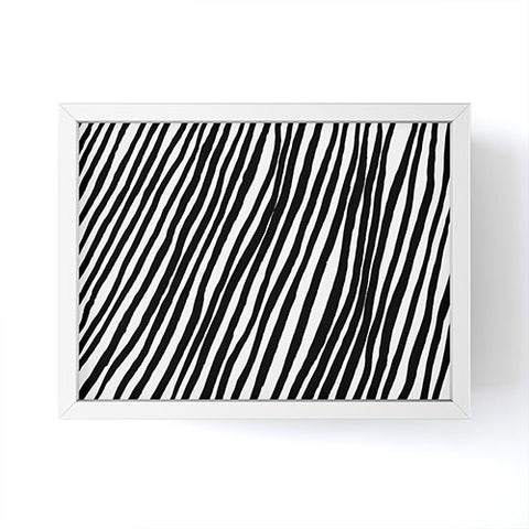 Georgiana Paraschiv Diagonal Stripes Black Framed Mini Art Print