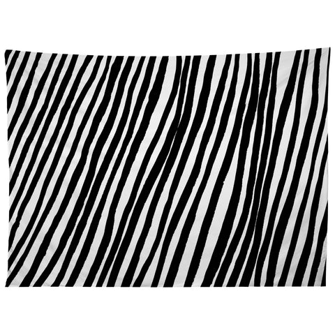 Georgiana Paraschiv Diagonal Stripes Black Tapestry