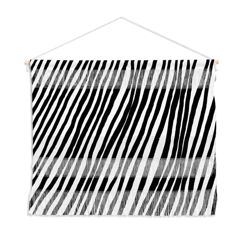 Georgiana Paraschiv Diagonal Stripes Black Wall Hanging Landscape