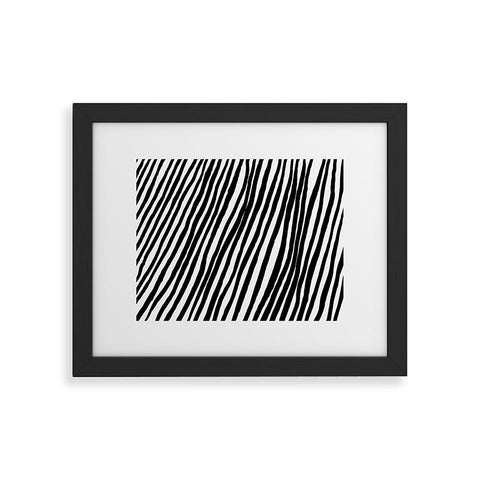 Georgiana Paraschiv Diagonal Stripes Black Framed Art Print