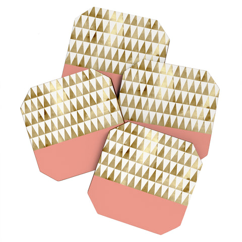 Georgiana Paraschiv Gold Triangles Coaster Set