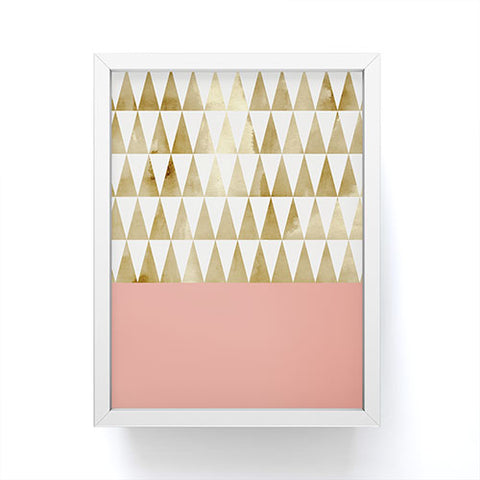 Georgiana Paraschiv Gold Triangles Framed Mini Art Print