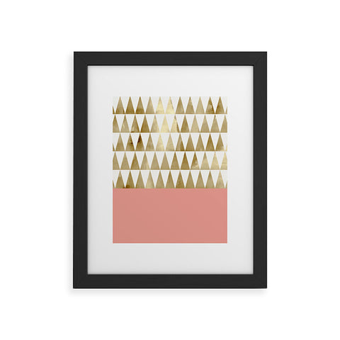 Georgiana Paraschiv Gold Triangles Framed Art Print