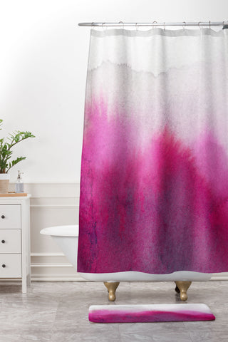 Georgiana Paraschiv Hazy Pink Shower Curtain And Mat