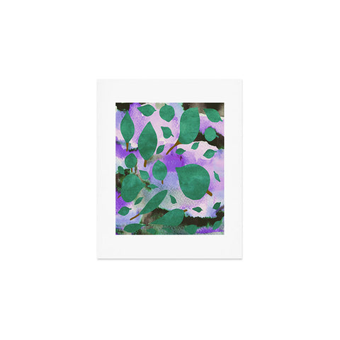 Georgiana Paraschiv Leaves Green And Purple Art Print