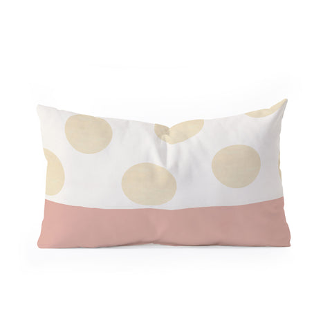 Georgiana Paraschiv Minimal Gold Dots Oblong Throw Pillow