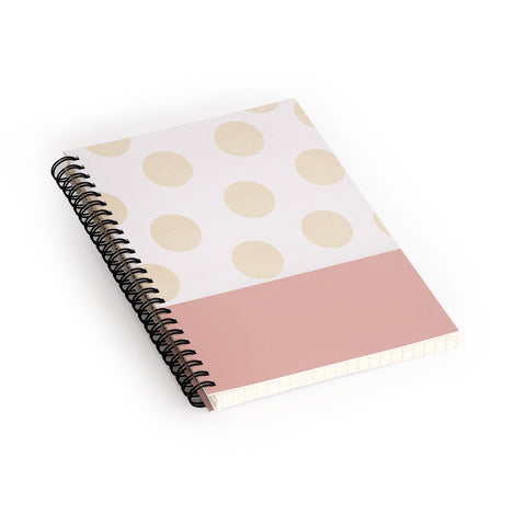 Georgiana Paraschiv Minimal Gold Dots Spiral Notebook