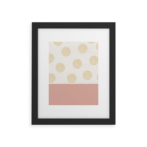Georgiana Paraschiv Minimal Gold Dots Framed Art Print