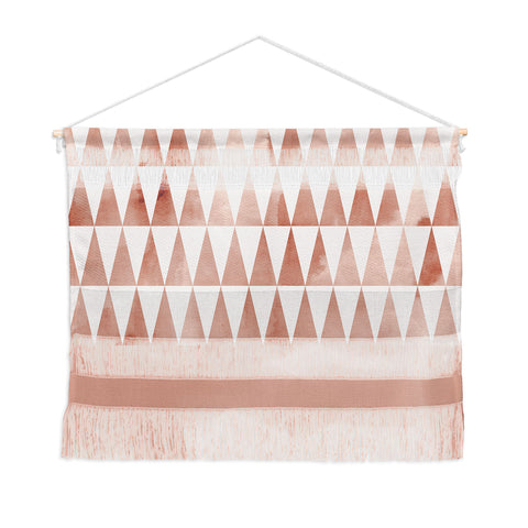 Georgiana Paraschiv Rose Gold Triangles Wall Hanging Landscape