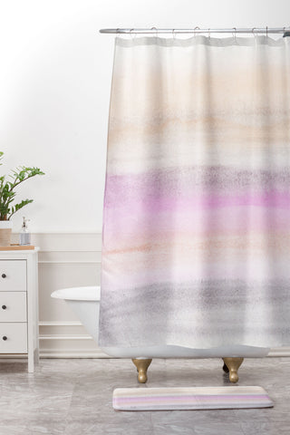 Georgiana Paraschiv Subtle Pastel Shower Curtain And Mat