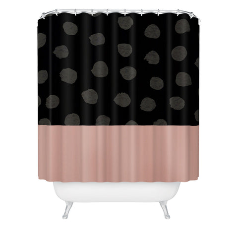 Georgiana Paraschiv Textured Dots Shower Curtain