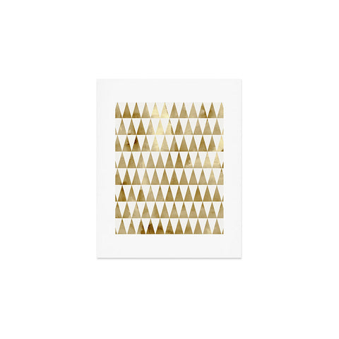 Georgiana Paraschiv Triangle Pattern Gold Art Print