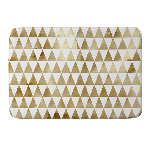 Georgiana Paraschiv Triangle Pattern Gold Memory Foam Bath Mat