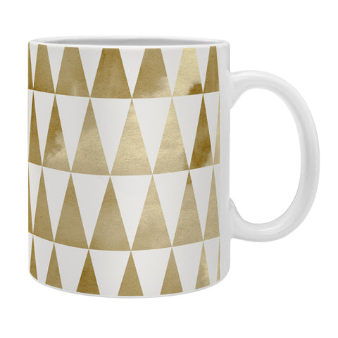 Georgiana Paraschiv Triangle Pattern Gold Coffee Mug