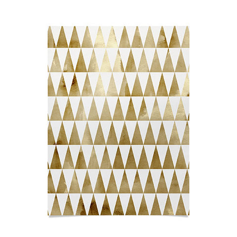 Georgiana Paraschiv Triangle Pattern Gold Poster