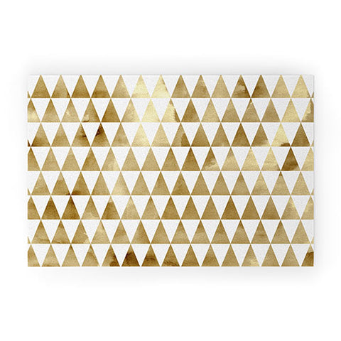 Georgiana Paraschiv Triangle Pattern Gold Welcome Mat