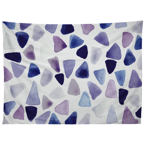 Georgiana Paraschiv Watercolor Triangles Tapestry