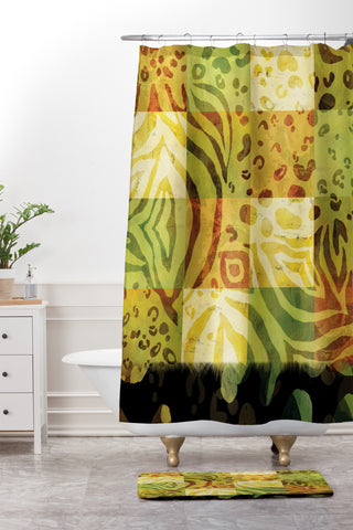 Gina Rivas Design Animal Patch Shower Curtain And Mat