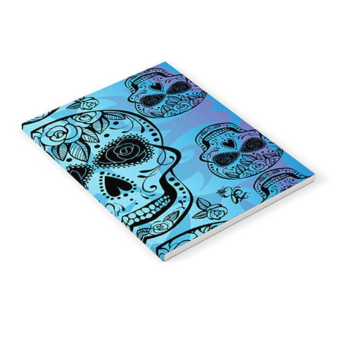 Gina Rivas Design Blue Rose Sugar Skulls Notebook