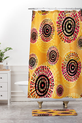 Gina Rivas Design Calipso Burst Shower Curtain And Mat