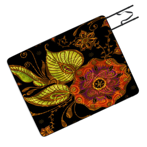 Gina Rivas Design Exotic Floral Picnic Blanket