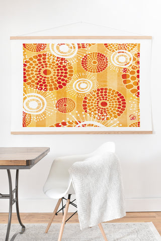 Gina Rivas Design Festive Batik Art Print And Hanger