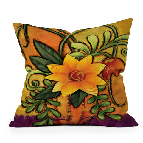 Gina Rivas Design Floral 7 Throw Pillow