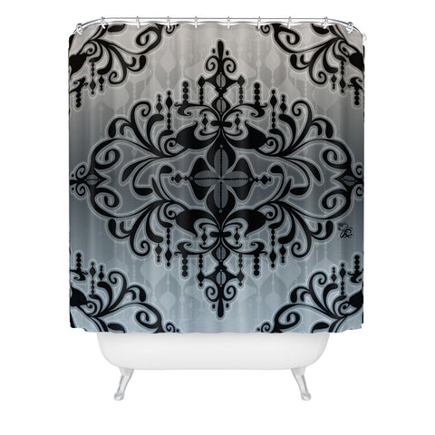 Gina Rivas Design Grey Romance Shower Curtain