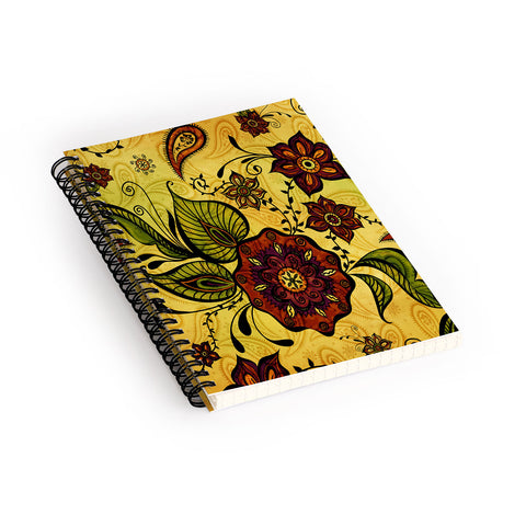 Gina Rivas Design Henna Floral Spiral Notebook