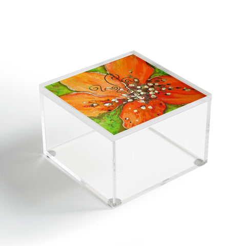 Gina Rivas Design Hibiscus Floral Acrylic Box