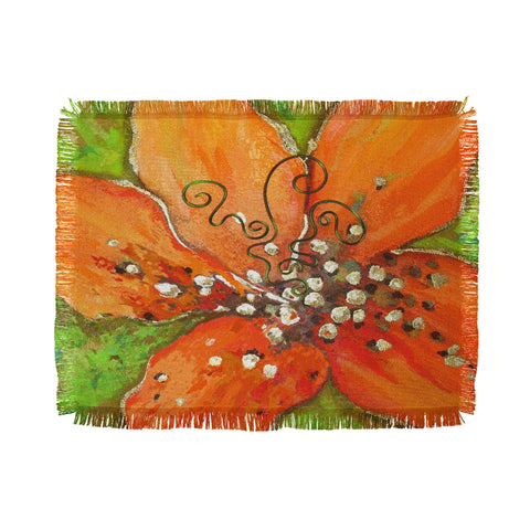 Gina Rivas Design Hibiscus Floral Throw Blanket