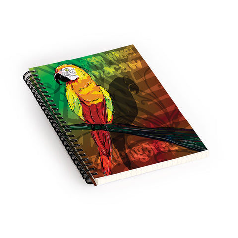 Gina Rivas Design Parrot Spiral Notebook