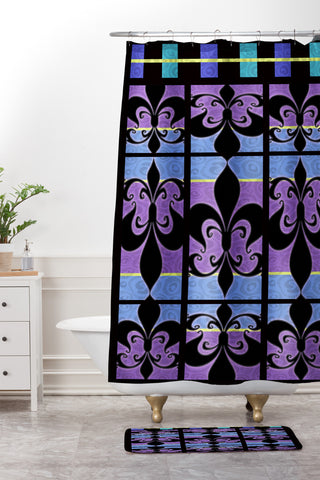 Gina Rivas Design Peacock Patch 1 Shower Curtain And Mat