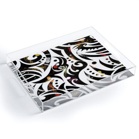 Gina Rivas Design Tribal Splatter Acrylic Tray