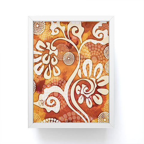 Gina Rivas Design Warm Exotic Vines Framed Mini Art Print