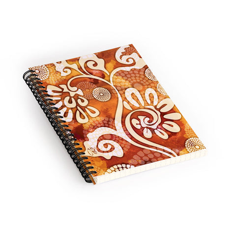 Gina Rivas Design Warm Exotic Vines Spiral Notebook