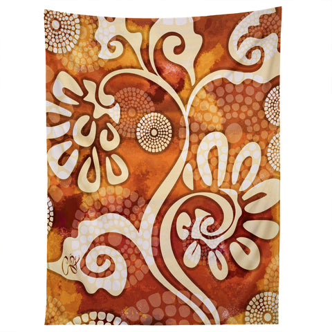 Gina Rivas Design Warm Exotic Vines Tapestry