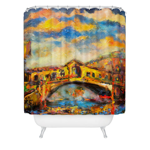 Ginette Fine Art 16 Railto Bridge Shower Curtain