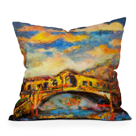Ginette Fine Art 16 Railto Bridge Throw Pillow