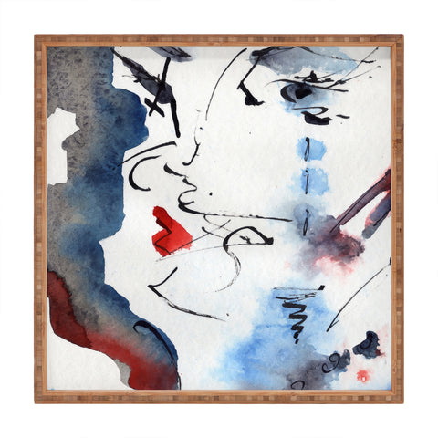 Ginette Fine Art A Kiss Is Still A Kiss Square Tray